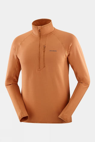 Salomon Mens Essential Lightwarm Half Zip Fleece Sierra