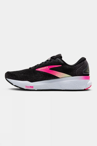 Brooks Womens Ghost 16 Shoes Black/Pink/Yellow