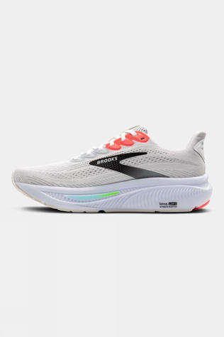 Brooks Mens Ghost 17 Shoes White/Pink Clay/Gecko