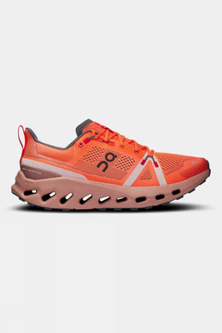 On Mens Cloudsurfer Trail Shoes Flame/Dustrose