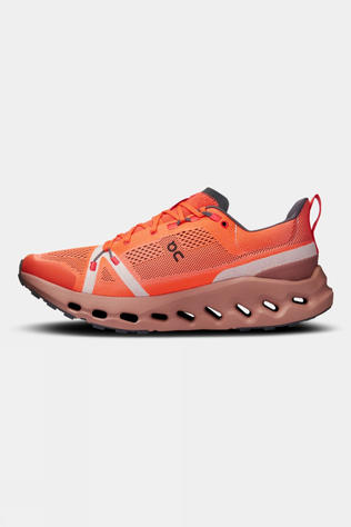 On Mens Cloudsurfer Trail Shoes Flame/Dustrose