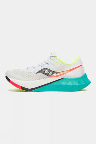 Saucony Mens Endorphin Pro 4 Shoes White/Mutant