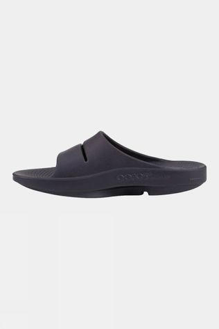 OOFOS OOahh Sport Slides Sandals Black/White